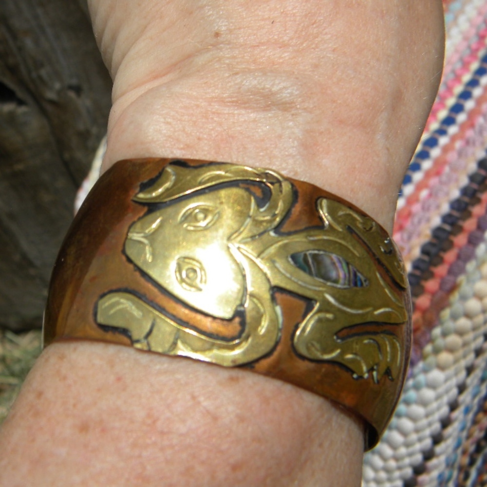 copper cuff bracelet - Picture 3 of 6